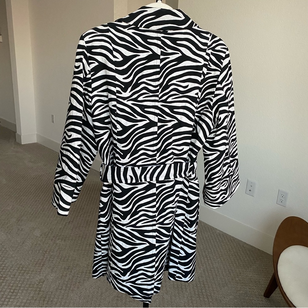 I-N-C Zebra Print Belted Jacket - image 6